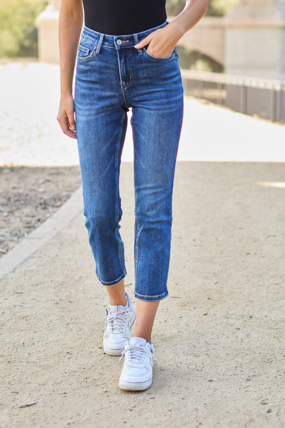 Annalise High Waist Straight Jeans