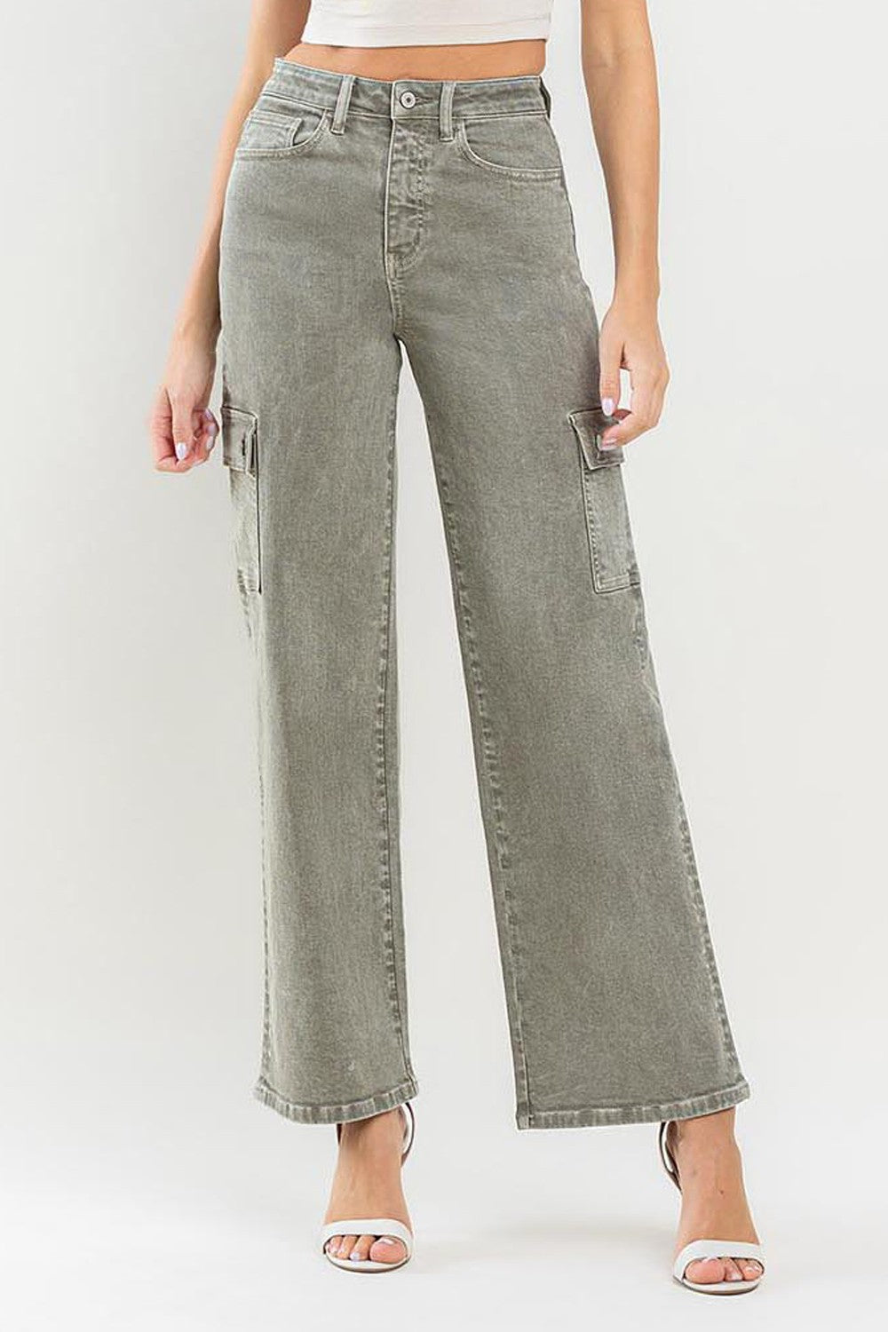 90's Super High Rise Cargo Jeans